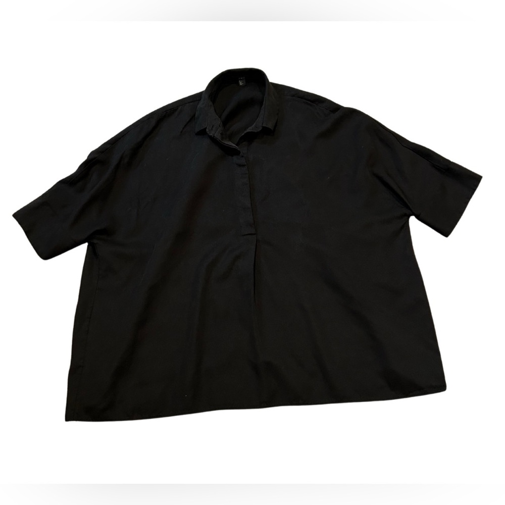 COS Trapeze Popover Shirt | Black | Size 4
